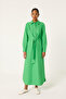 Belt Shirt Collar Dress - 2