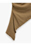 Slim Fit Wrinkled Fabric Textured Asymmetrical Cut Waist Accent Long Strapless Blouse - 5