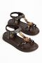 Alessi Women's Brown Buckle Comfortable Sole Daily Sandals