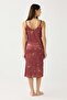 Luna Touch Slit Detailed Satin Nightgown Tile - 2