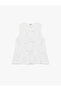 Cotton Sleeveless Round Neck Peplum Cut Bow Poplin Blouse - 4