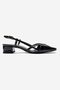 Olena Black Patent Leather Women's Heeled Sandals - 4