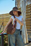 Foldable Beach Hat with Bow - 4