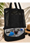 Mesh Beach Bag with Thermal Compartment, Large Size Sea and Picnic Bag with Cooler Compartment, Pink - 5