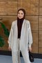 Women's Embroidery and Pearl Embellished Linen Kimono Set