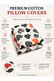 Set of 2 Cotton Printed Pillow Covers – Soft Breathable Pillow Cases with Envelope Closure 125 GSM Fabric - 5