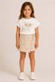 Girl's bloom floral embroidered skort shorts skirt 2-piece set summer outfit bottom top set ages 2-5