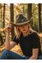 Unisex Internally Adjustable Metal Buckle Patterned Cowboy Hat Fedora Hat - 2