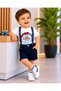 Baby Boy Hawaiian Printed Strappy Shorts 2-Piece Set 100% Cotton Summer - 4