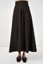 Women's Long Denim Skirt 1479 - Brown - 4