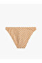 Textured Plaid Bikini Bottom - 5