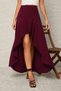 New Season Women's High Waist Sandy Skirt with Asymmetrical Front Detail