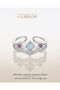 Women's Adjustable Steel Ring with Mystic Stone and Princess Crown Figure - 4