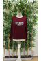 Women's Long Sleeve Crew Neck Print Viscose Two Thread Blouse - 4