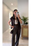 Mistra Brown Denim Garnished Set - 2