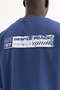 Men's Multiple Patchies Washable Oversize T-Shirt Midnight Blue - 8