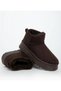 Women's Brown Suede Fur Lined Thick Sole Mini Ankle Length Daily Winter Boots - 2