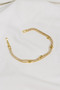 Baklava Pattern Laser Gold Color Double Row Waterway Bracelet