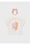 Girl's Hairband Tshirt Cream - 4
