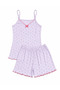 Bürümcük Fabric Shorts Pajama Set – Summer Home Wear Women's Lilac