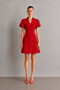 Ashley Puff Sleeve Dress Red