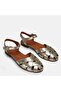 Large size women's genuine leather sandals 41-42-43-44-gold - 2