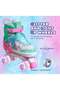 Beginner Friendly Roller Skates for Girls with Glowing Wheels, Strong Protective Support, Adjustable Length, Comfortable Mesh Upper and Stable Four-Wheel Design for Safe Skating - 3
