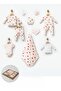 Strawberry Patterned 10 Piece Newborn Hospital Release Baby Set 100% Cotton