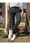 Men's Gofre Viscose Fabric Slim Fit Trousers - 4