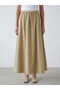 Vizyon New Season Elastic Waist Gathered Flared Skirt - 2