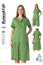 Women's Cotton Modal Fabric Button Detailed Patterned Stylish Dress 8178