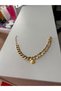 Gold Color Medallion Detailed Thick Chain Women's Anklet - 2