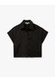Regular Fit Short Sleeve Satin Shirt