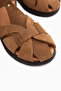 Henrika Genuine Leather Tan Suede Women's Sandals - 5
