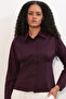 20231 Slim Fit Poplin Shirt - Plum - 3