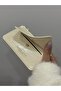 Women's Cream Leather Look Multi-Compartment Mini Wallet & Card Holder |   Functional Design with Zippered Coin Compartment and Snap Fasteners - 2