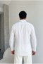 Palermo white blue striped regular fit comfort shirt - 4