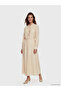 Esvab • Modern & Distinctive Ruffled High Collar Modal Blend Dress