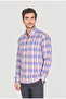 Blue Regular Fit Cotton Pocketless Pascha Collar Shirt - 2