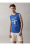 Original Oval Collar Printed Boys' Undershirt