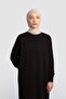 Sports Sweat Cotton Dress Black - 3