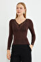 Sleeves and Collar Lace Pieces Sheer Blouse - 4