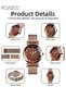 Womens Quartz Watch with Stainless Steel Mesh Strap Waterproof Casual Luminous Analog Wristwatch Fashion Dress Watch - 4