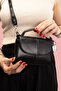 Women's Genuine Leather Flap Mini Shoulder Bag with Card Holder and Keychain Compartment, Small Size - 4