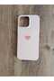 iPhone 15 Pro Max Heart Printed Velvet Inside Silicone Phone Case (Powder) - 5