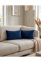 Double Sided Duck Linen, Indigo Blue Waist Cushion Cover, 2 Pieces