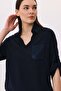 Stone Pocket Detailed Shirt Blouse - 3