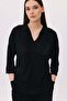 Polo Collar, Pleated Trim, Stone Pocket, Three Quarter Sleeves - 3
