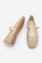 Women's Blunt Toe Hand Knitted Mary Jane Strappy Daily Ballerinas Liyen Gold - 8