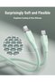 Powerlink Moss Liquid Silicon Cable Type C to Lightning 3A / 1.2M Zinc-Alloy Connector White - 3
